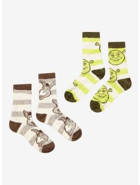 Shrek Donkey Fuzzy Crew Socks 2 Pair, , hi-res
