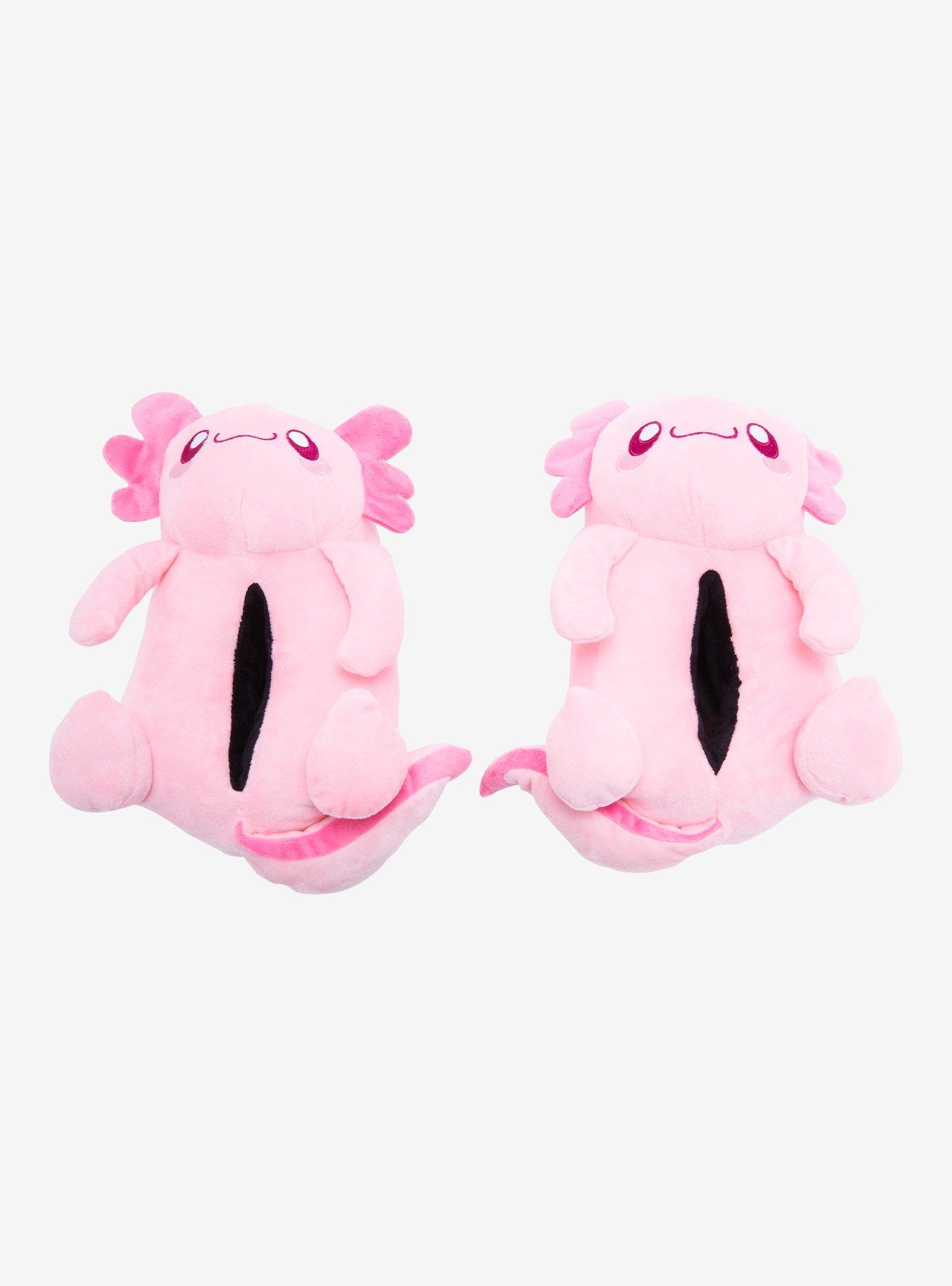 Pink Axolotl Plush Slippers, MULTI, alternate
