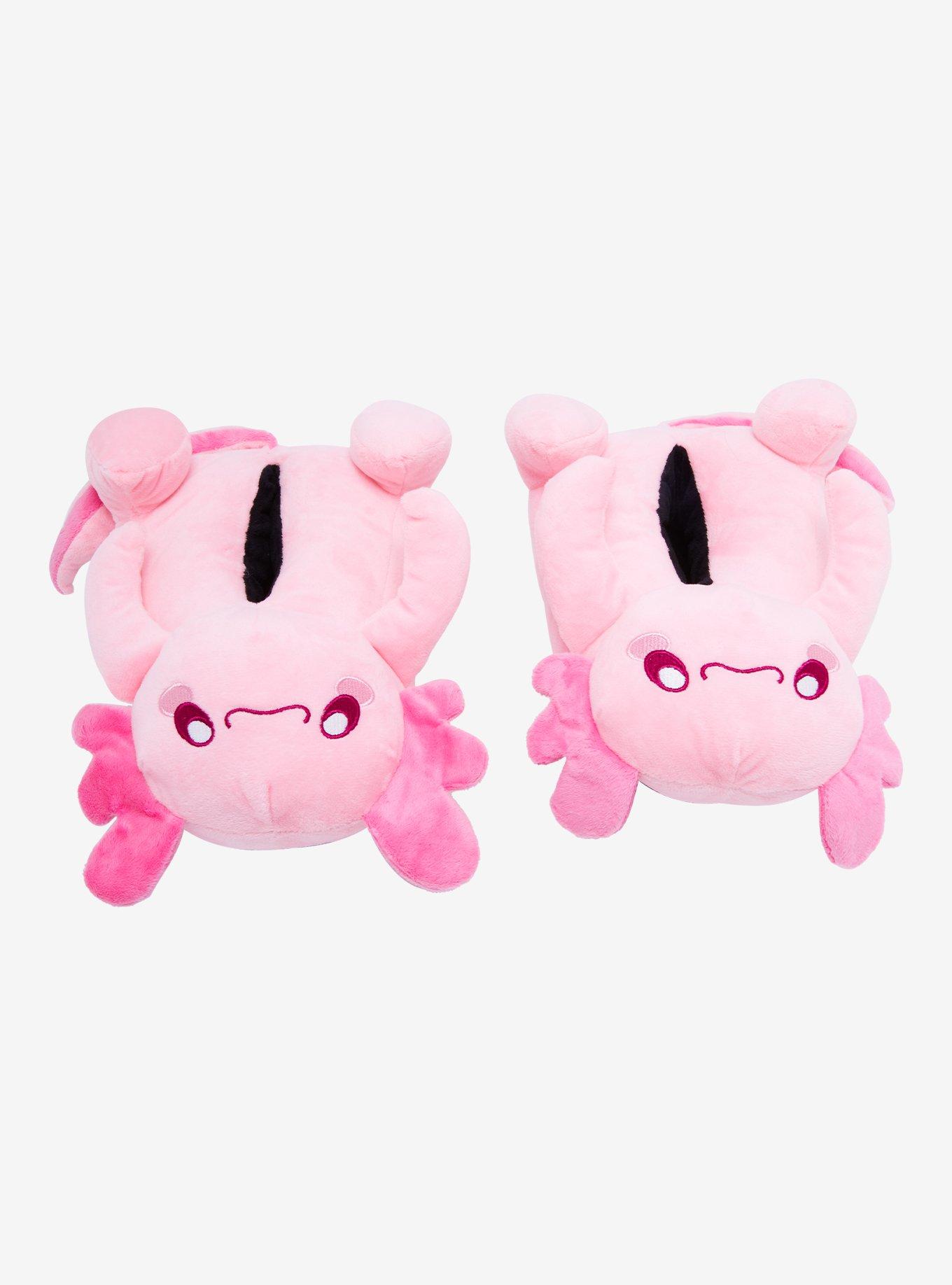 Pink Axolotl Plush Slippers, MULTI, alternate