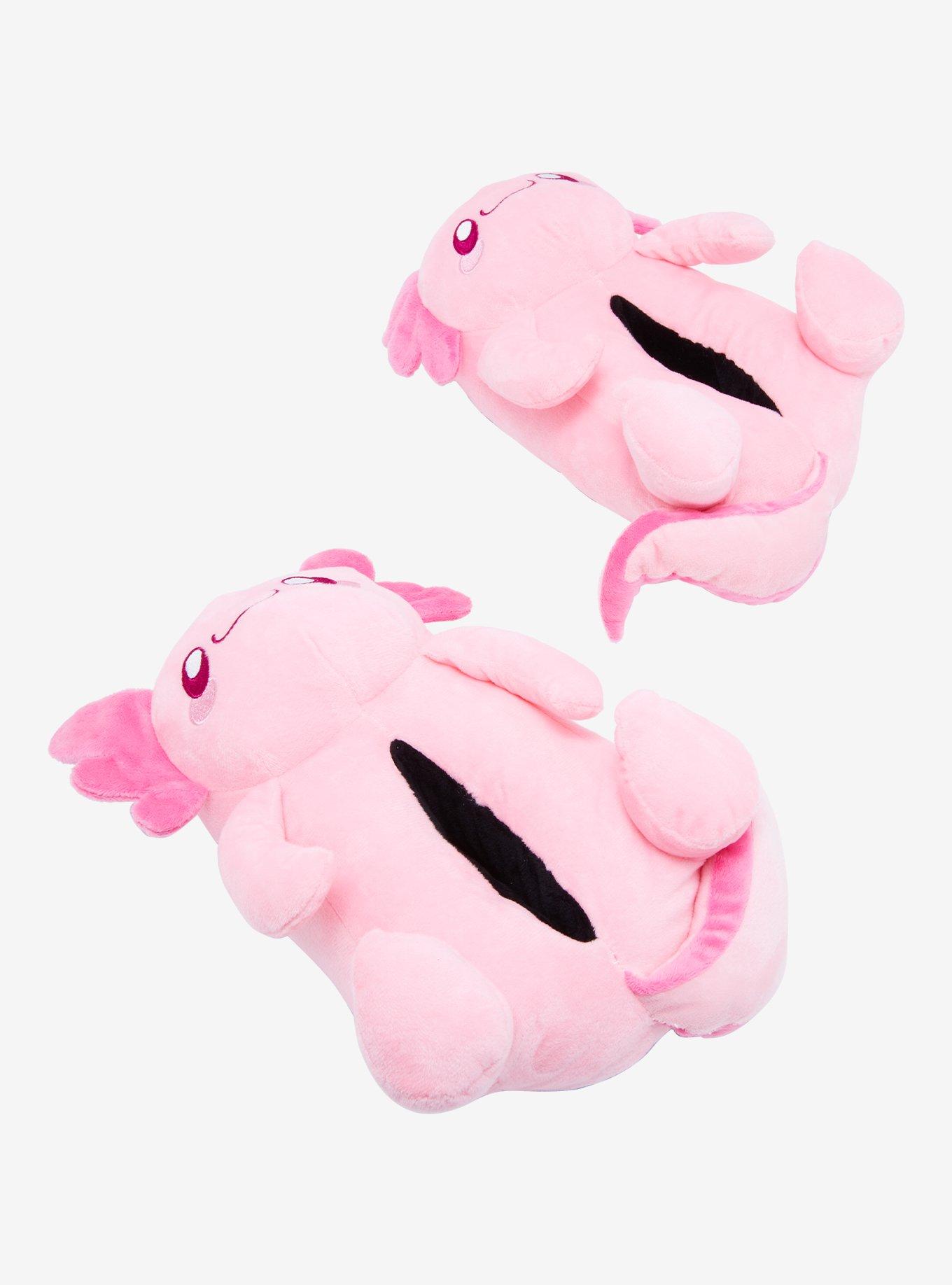 Pink Axolotl Plush Slippers, MULTI, alternate