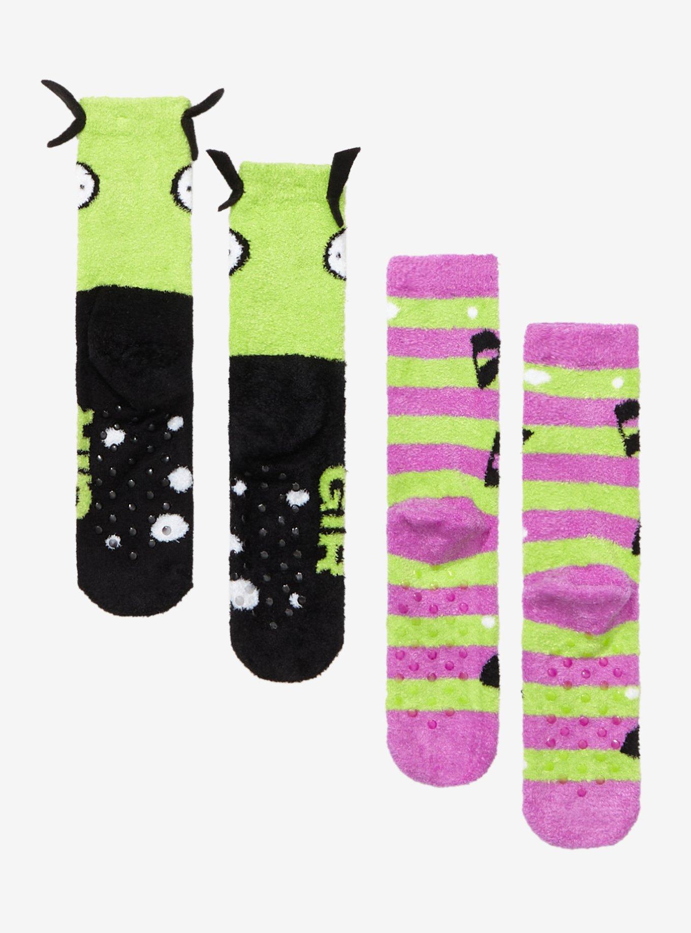 Invader Zim GIR Doom Fuzzy Socks 2 Pair, , alternate