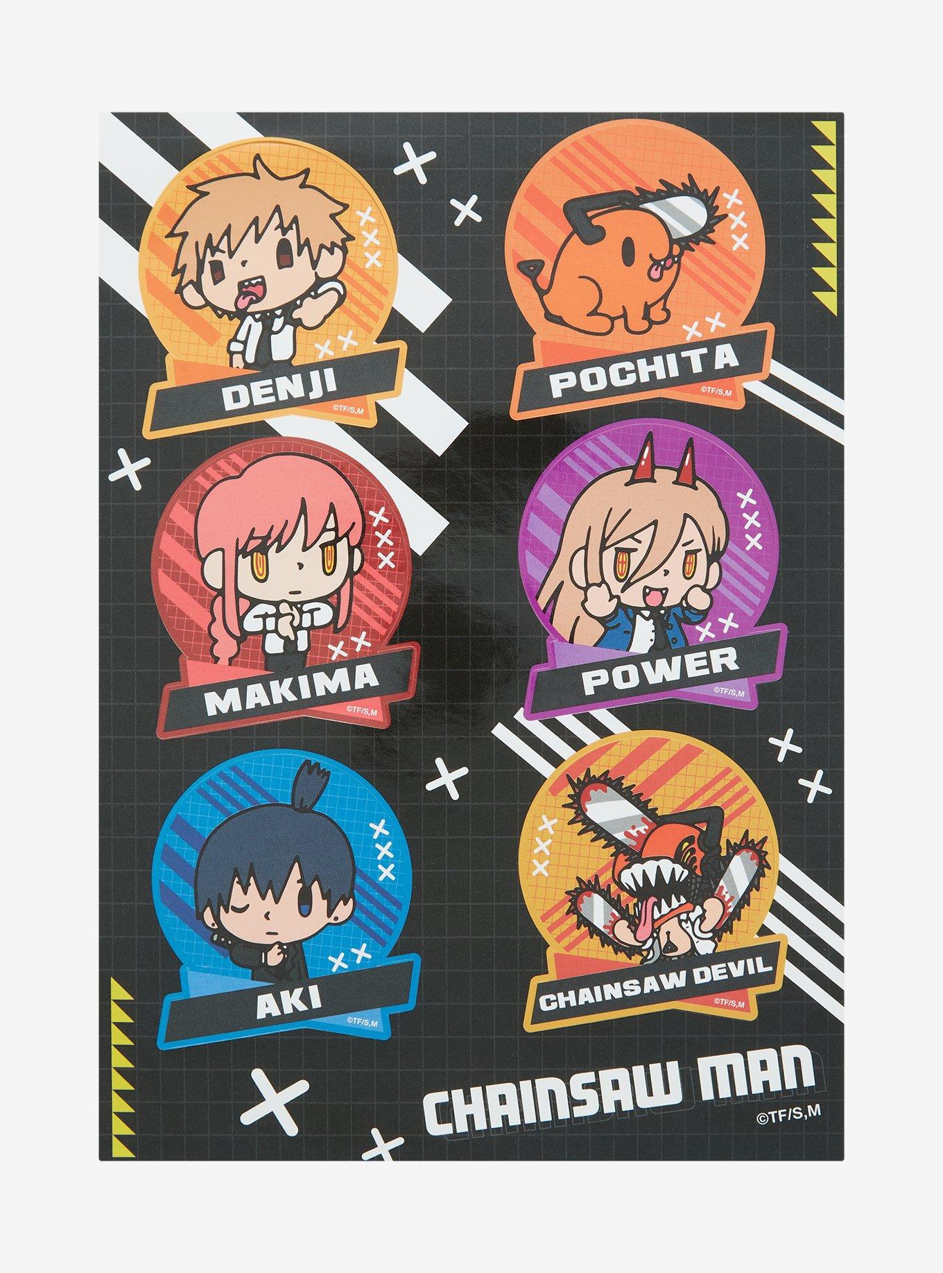 Chainsaw Man Characters Sticker Sheet, , hi-res