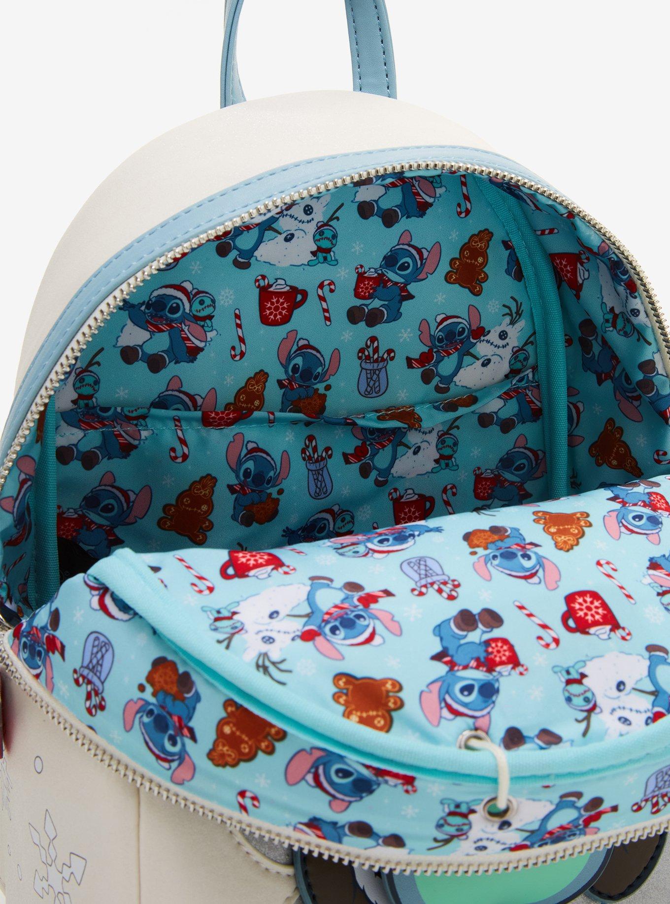 Loungefly Disney Lilo & Stitch Snow Angel Swivel Mini Backpack, , alternate