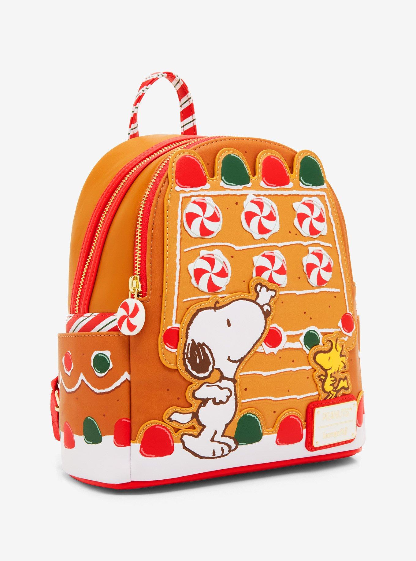 Loungefly Peanuts Snoopy & Woodstock Gingerbread Mini Backpack, , alternate