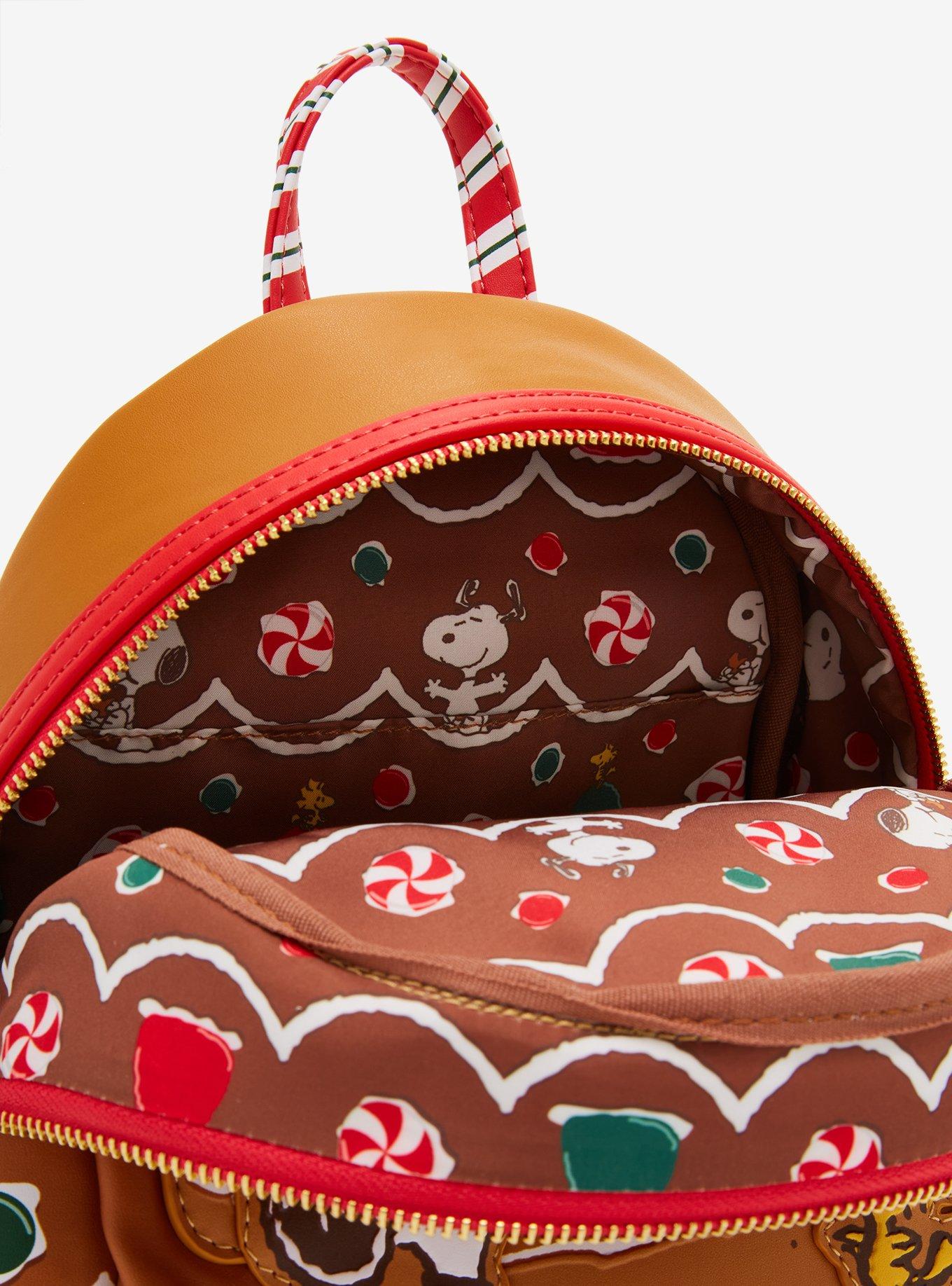 Loungefly Peanuts Snoopy & Woodstock Gingerbread Mini Backpack, , alternate