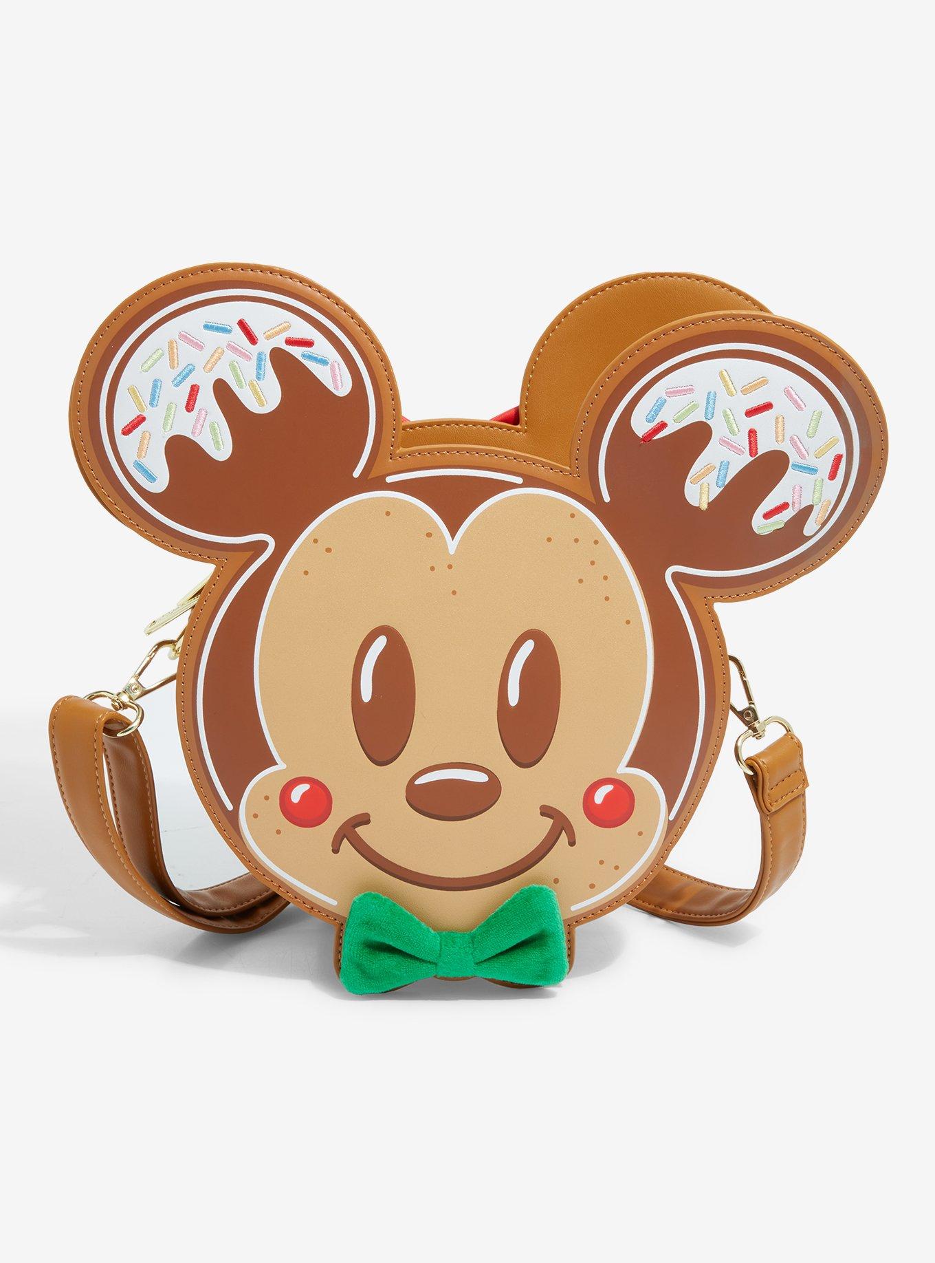 Loungefly Disney Mickey Mouse & Minnie Mouse Gingerbread Crossbody Bag, , alternate