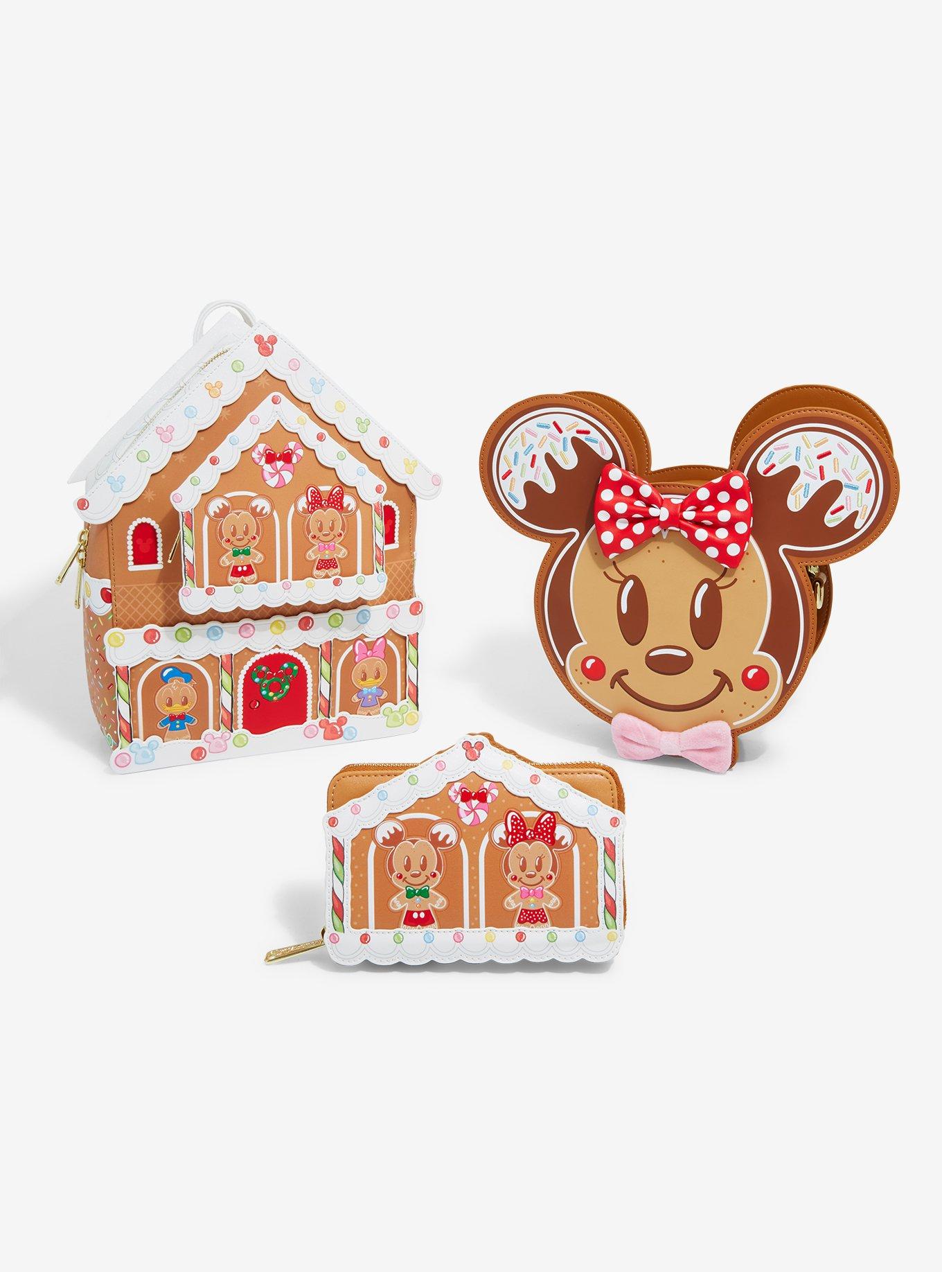 Loungefly Disney Mickey Mouse & Minnie Mouse Gingerbread Crossbody Bag, , alternate