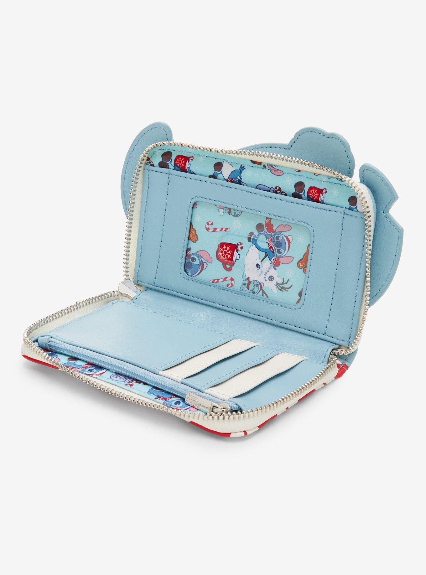 Loungefly Disney Lilo & Stitch Santa Hat Zipper Wallet, , alternate