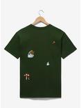 Studio Ghibli My Neighbor Totoro Scattered Icons T-Shirt - BoxLunch Exclusive, DARK GREEN, alternate