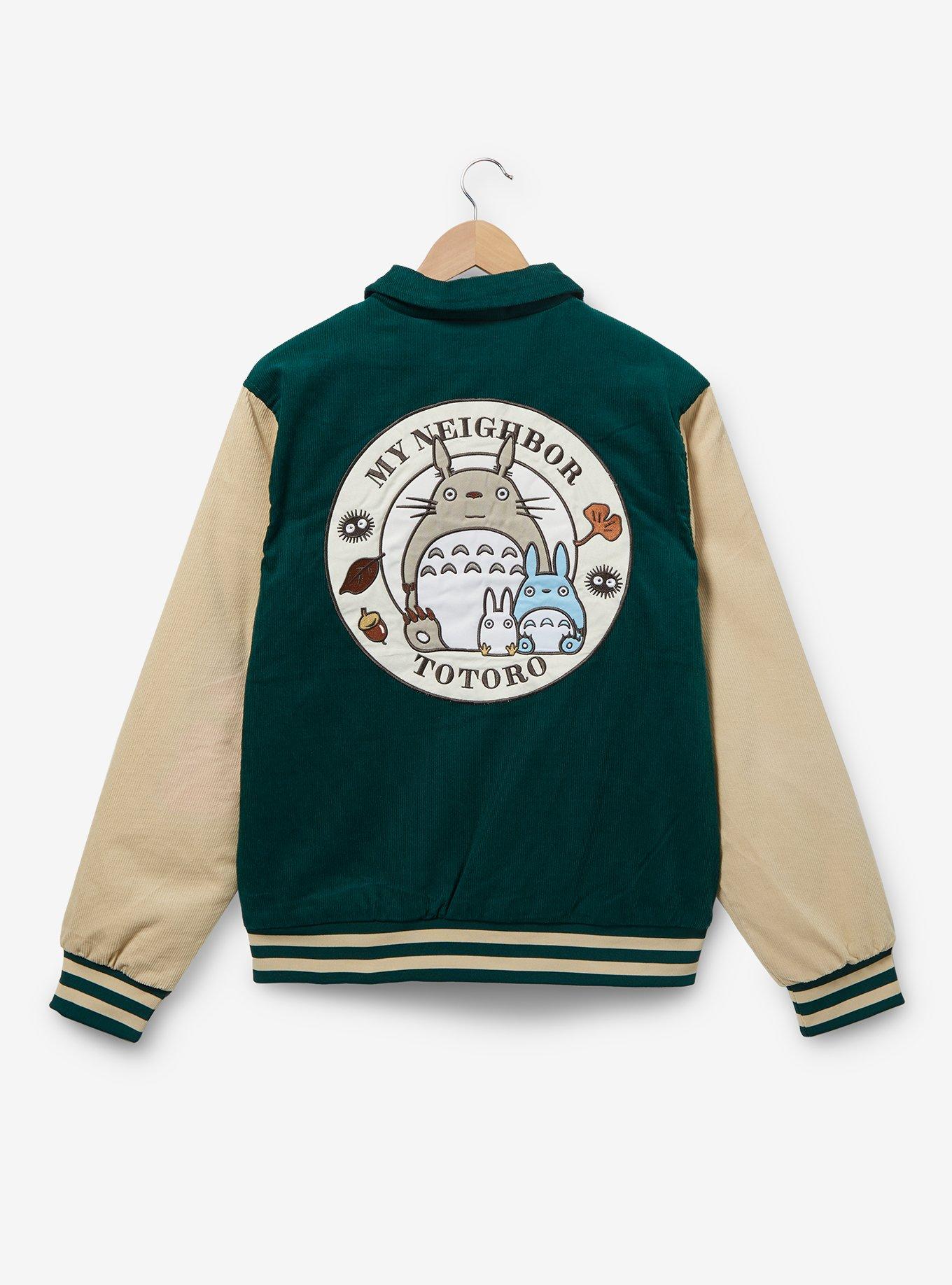 Studio Ghibli My Neighbor Totoro Corduroy Varsity Jacket - BoxLunch Exclusive, GREEN, alternate