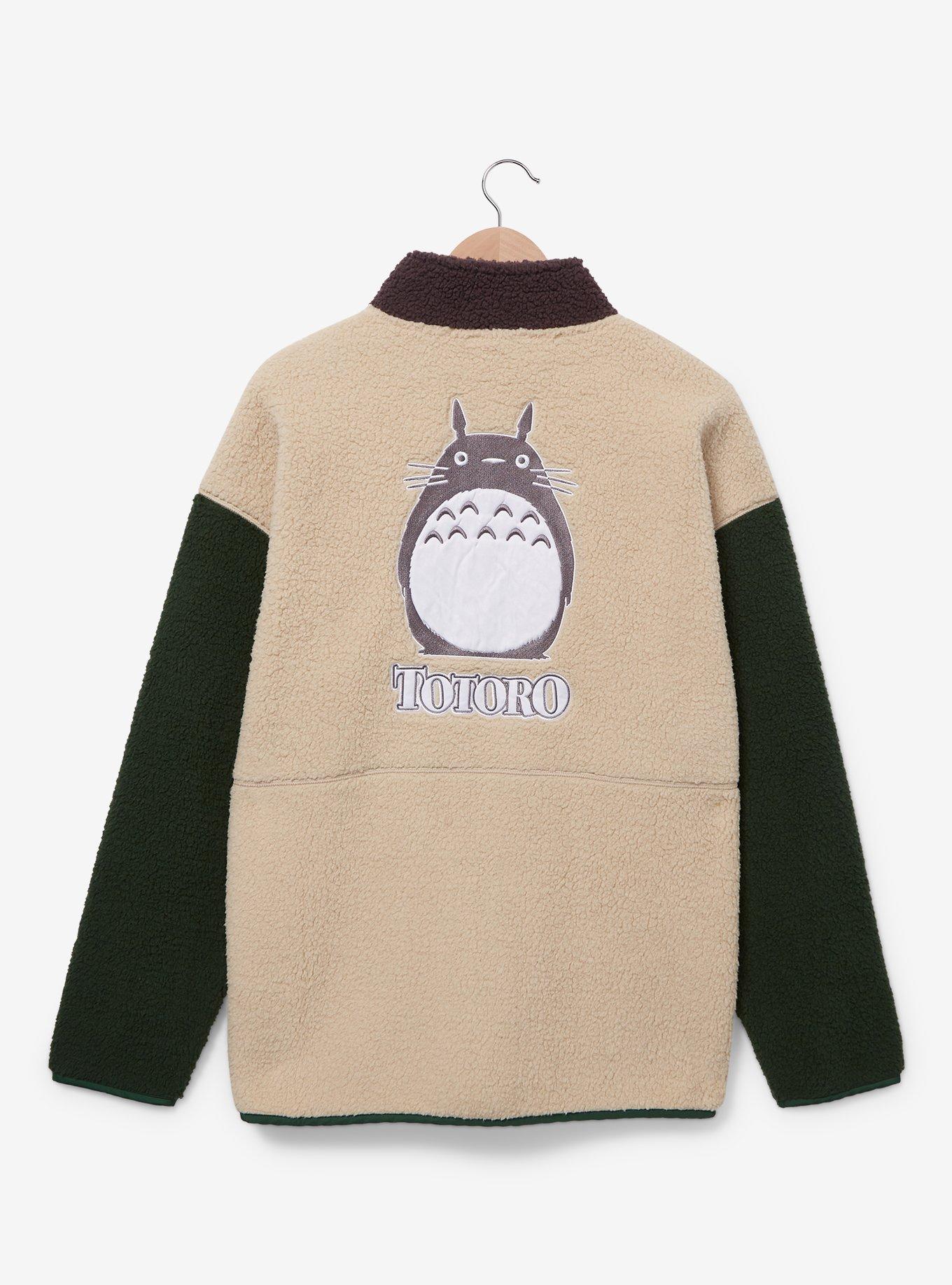 Studio Ghibli My Neighbor Totoro Sherpa Zip-Up Sweater - BoxLunch Exclusive, GREEN, alternate