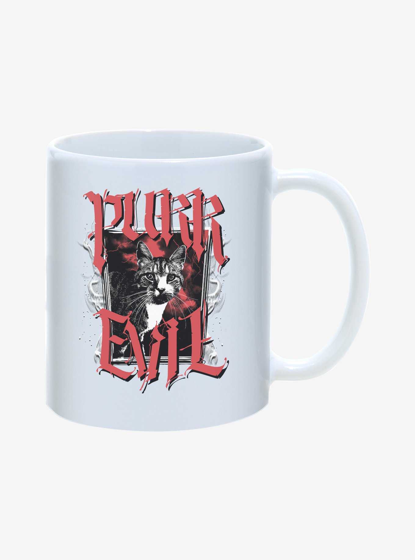 Hot Topic Purr Evil Cat Portrait Mug 11oz, , hi-res