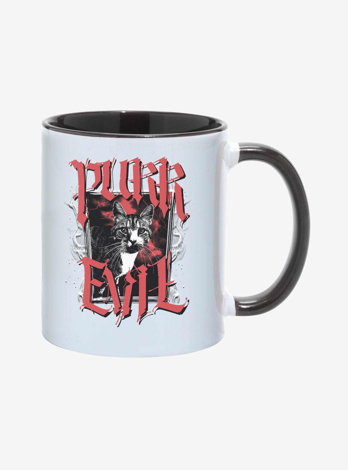 Hot Topic Purr Evil Cat Portrait Mug 11oz, , alternate