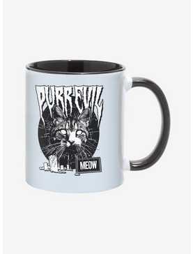 Hot Topic Purr Evil Meow Cemetery Mug 11oz, , hi-res