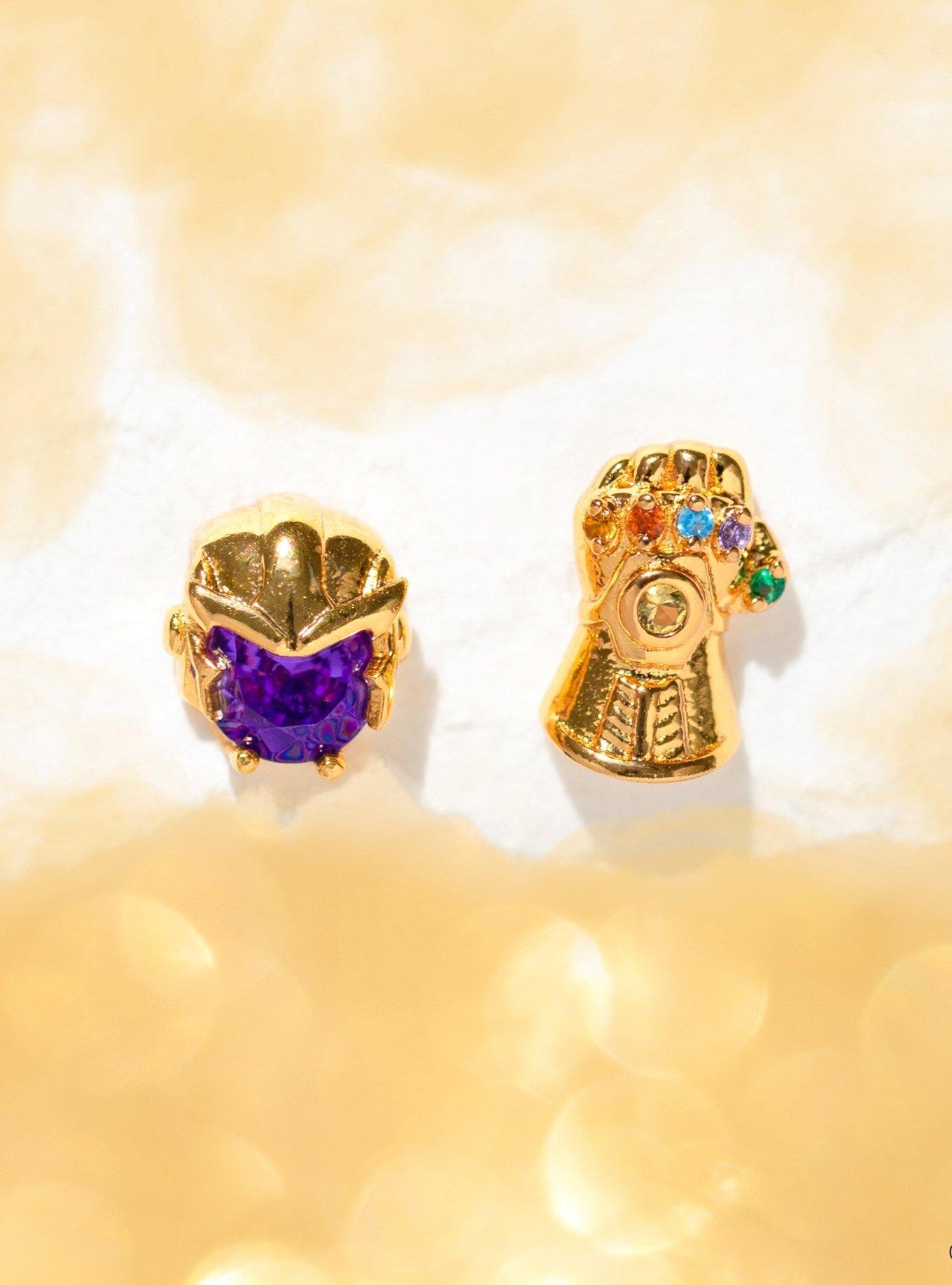 Marvel X Girls Crew Thanos Mismatch Stud Earrings, , alternate