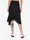Sweet Society Black Asymmetrical Midi Skirt, BLACK, alternate