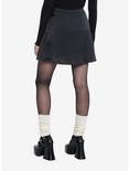 Sweet Society Black Satin Wrap Skirt, BLACK, alternate