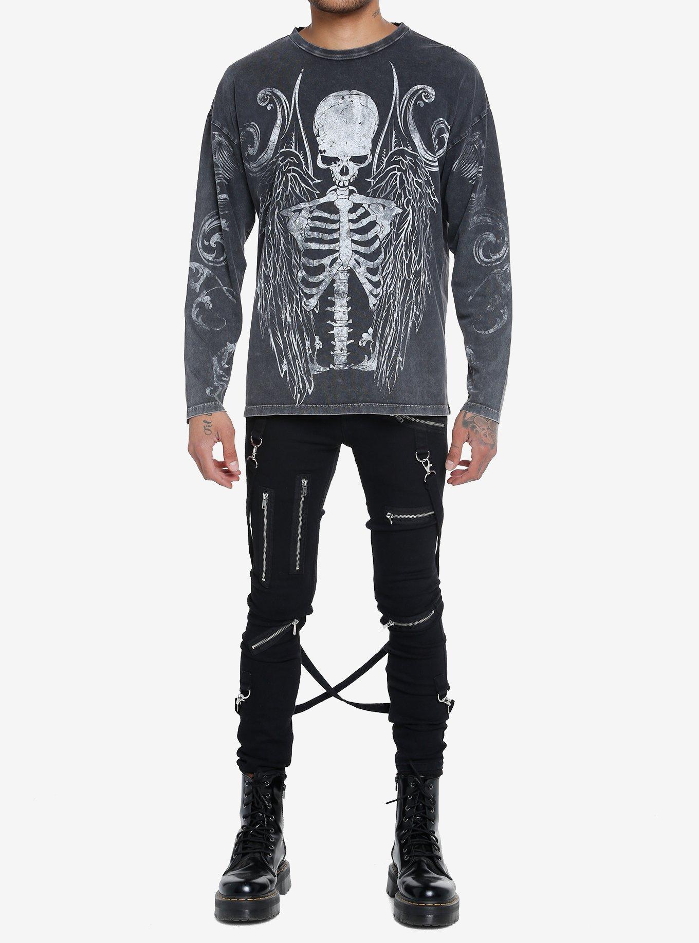 Social Collision® Skeleton Angel Long-Sleeve T-Shirt, , hi-res