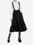 Cosmic Aura Black Tiered Suspender Skirt, BLACK, alternate