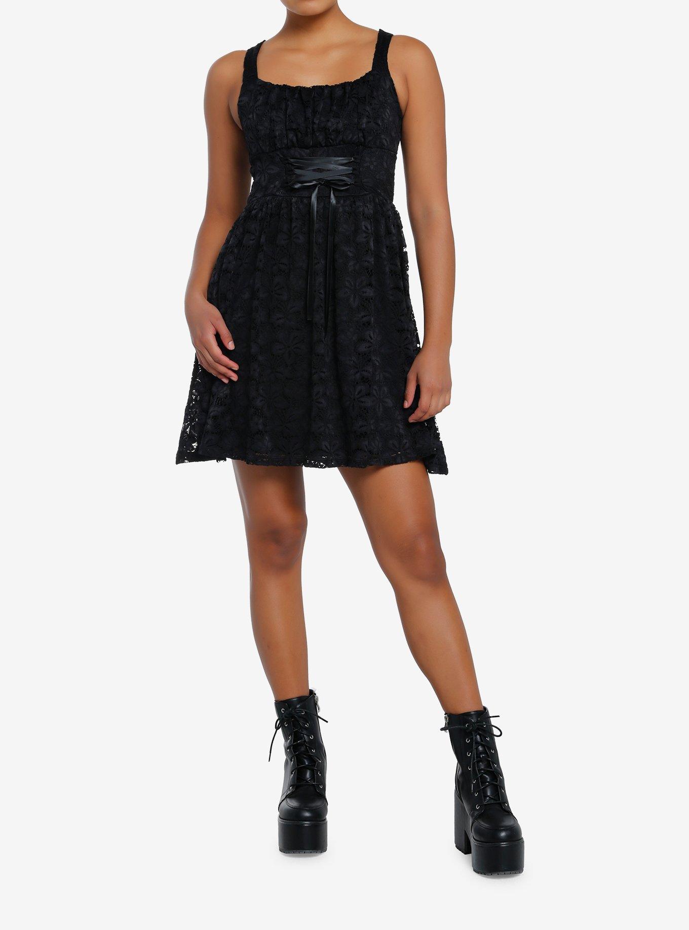 Cosmic Aura Black Lace Sweetheart Dress, , hi-res