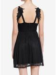 Black Angel Wings Lace Cami Dress, BLACK, alternate