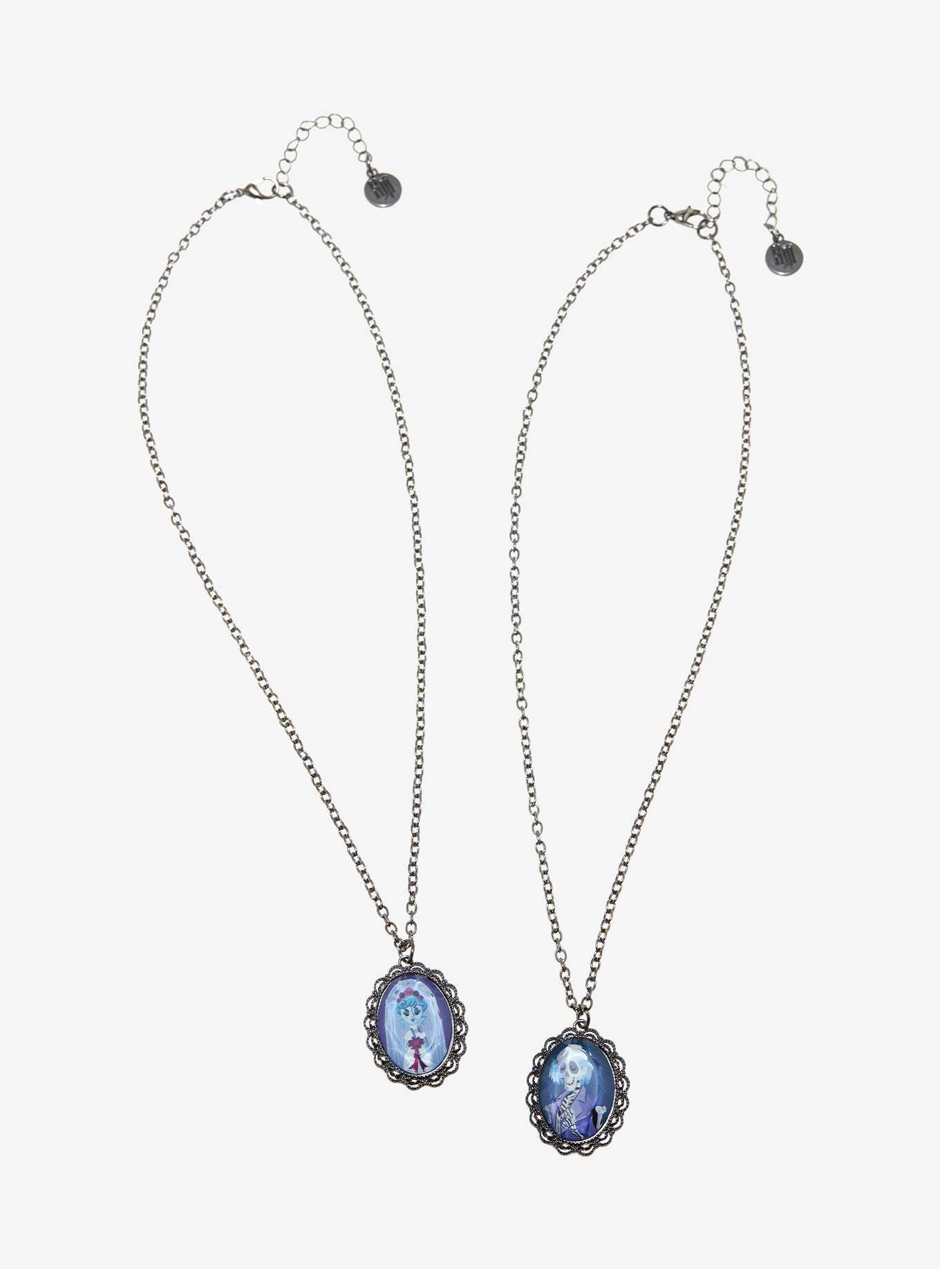 Disney The Haunted Mansion Art Cameo Best Friend Necklace Set, , hi-res