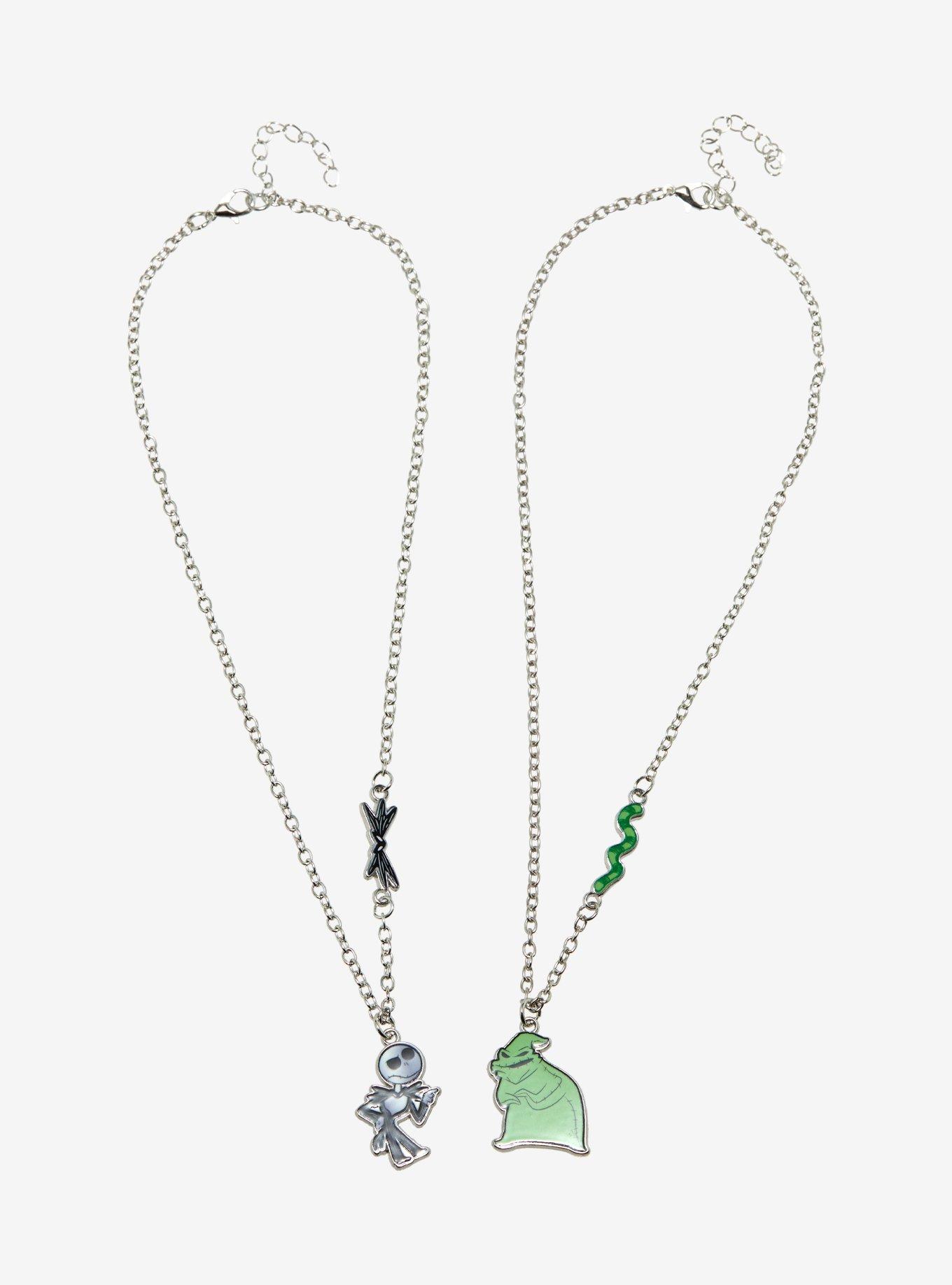 The Nightmare Before Christmas Jack & Oogie Boogie Best Friend Necklace Set, , alternate