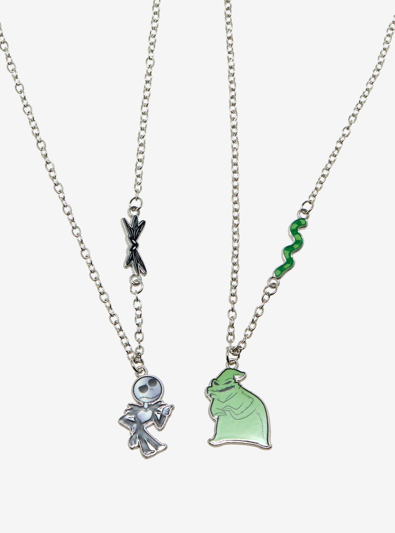 The Nightmare Before Christmas Jack & Oogie Boogie Best Friend Necklace Set, , alternate