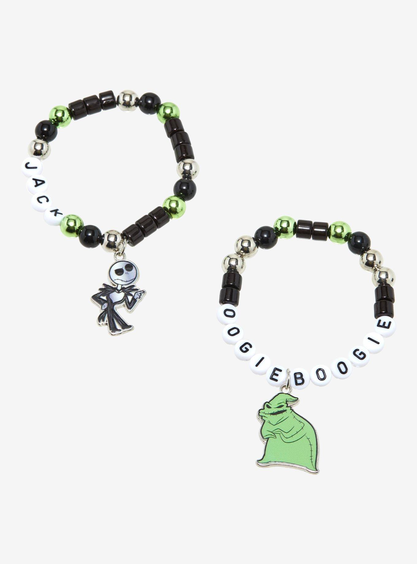 The Nightmare Before Christmas Jack & Oogie Boogie Best Friend Beaded Bracelet Set, , alternate