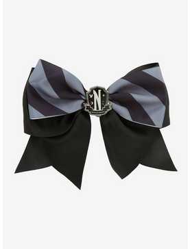 Wednesday Nevermore Stripe Hair Bow, , hi-res