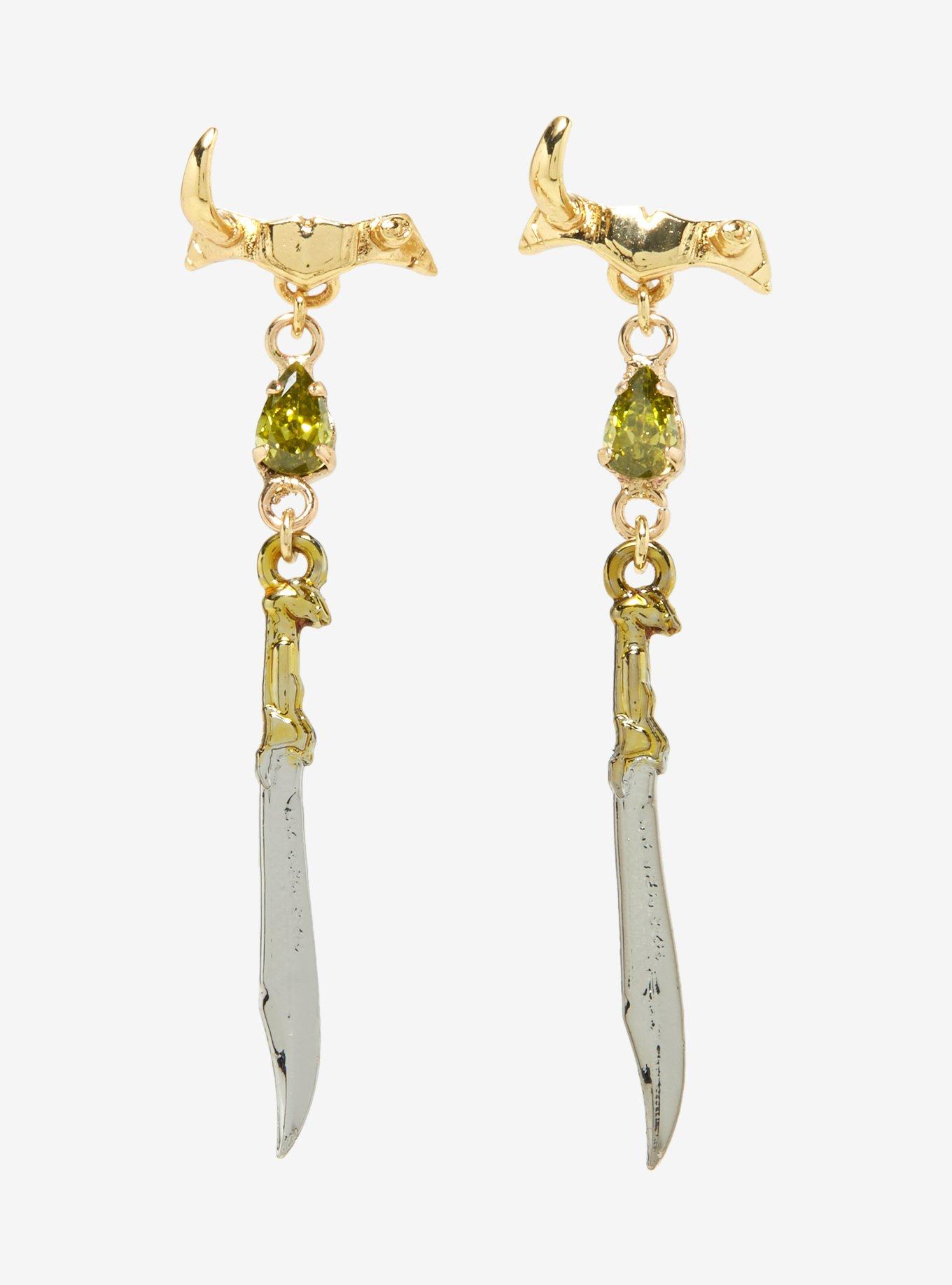 Marvel Loki Sylvie Dagger Drop Earrings, , hi-res
