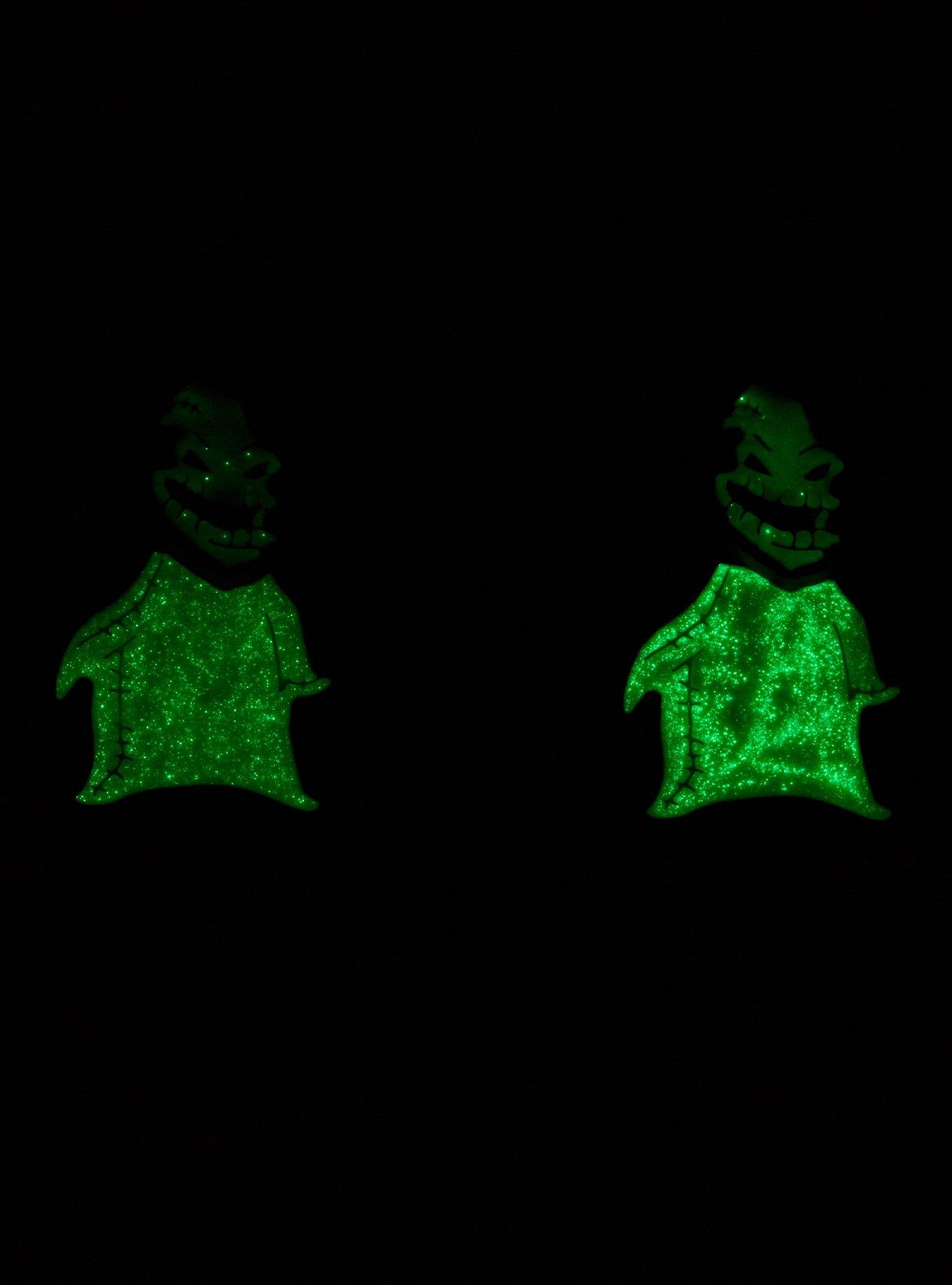 The Nightmare Before Christmas Oogie Boogie Glow-In-The-Dark Front/Back Earrings, , alternate