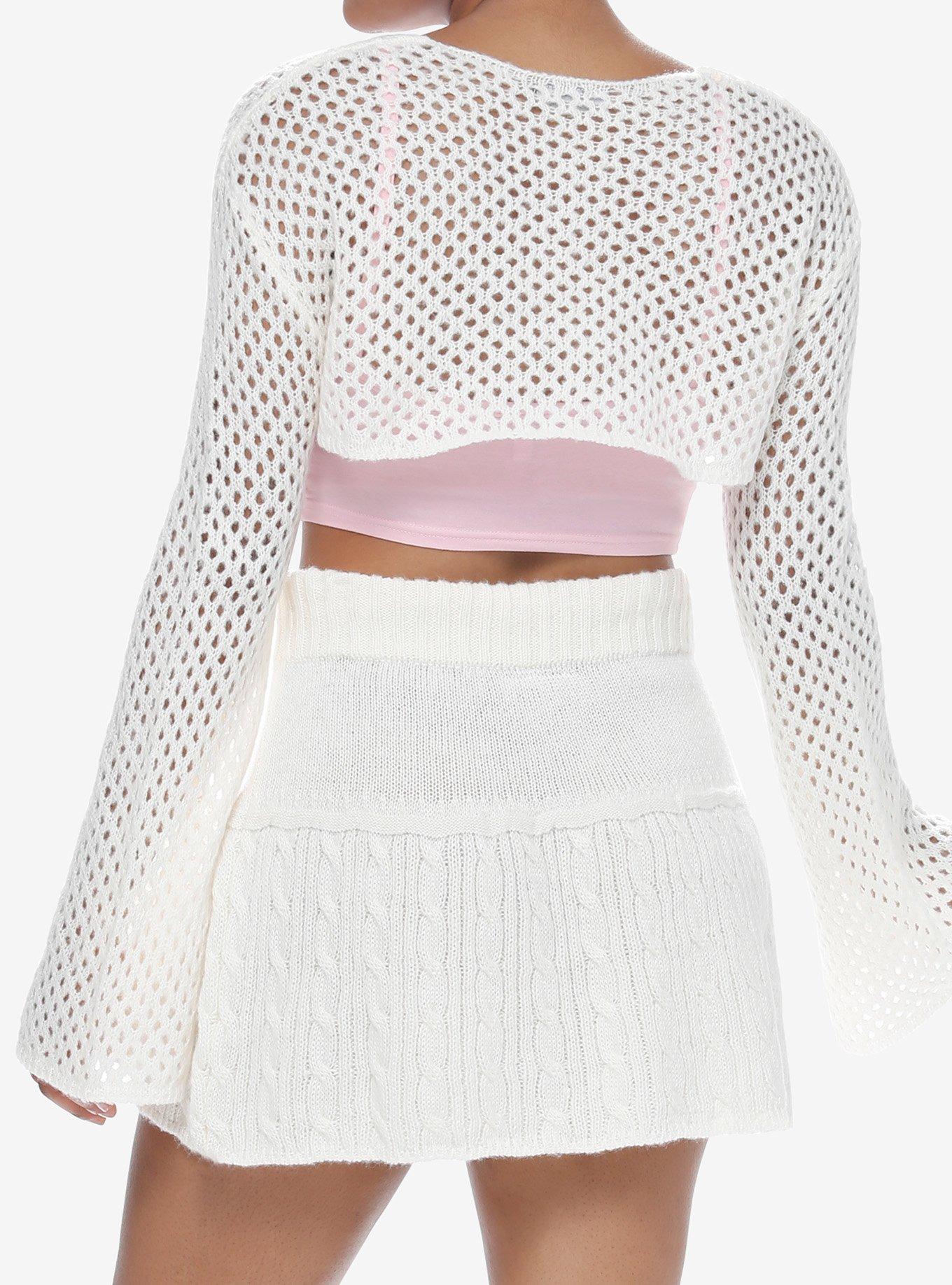 Cream White Bolero Girls Crop Shrug