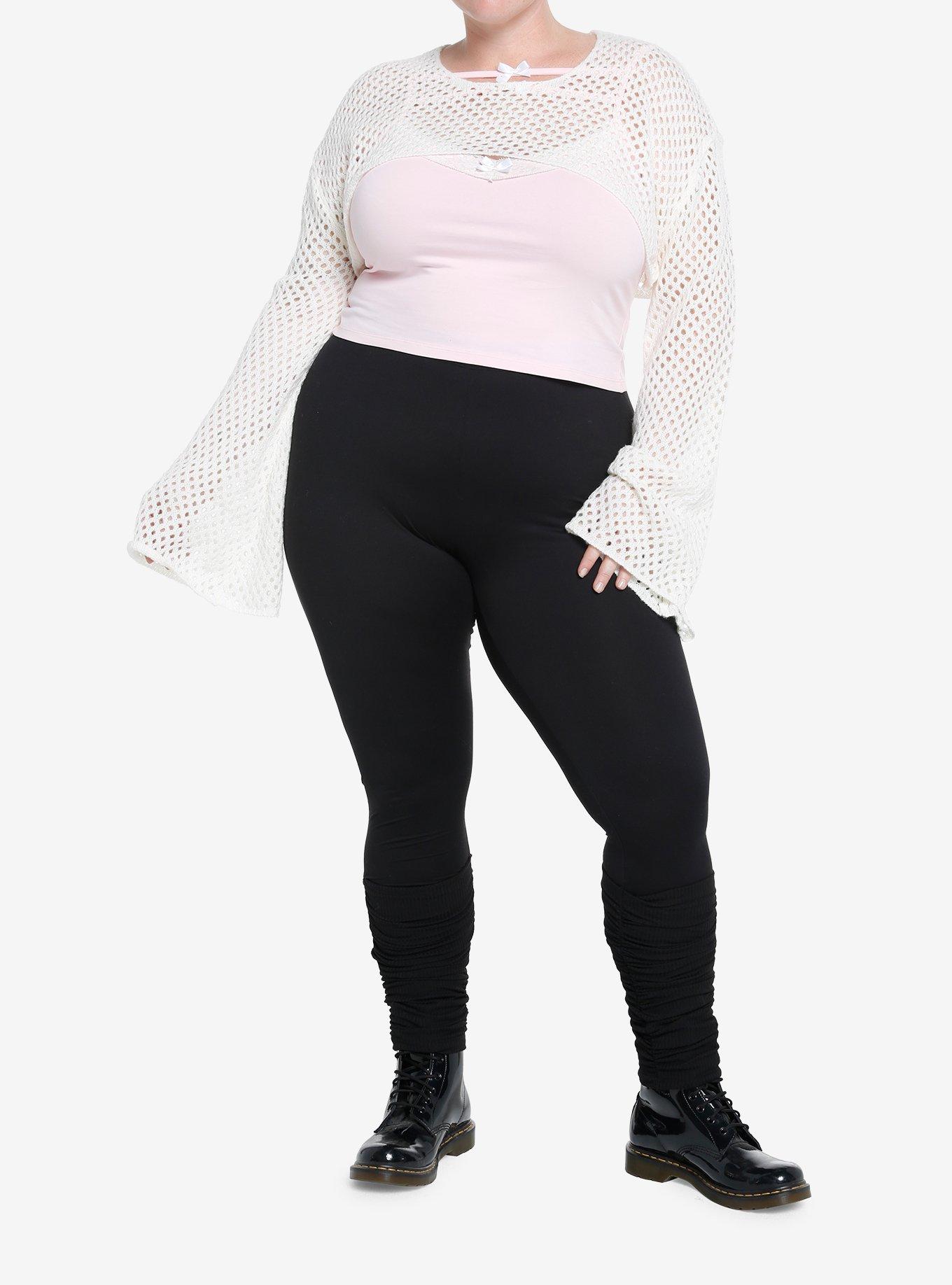 Cream White Bolero Girls Crop Shrug Plus Size, IVORY, alternate