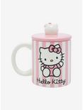 Sanrio Hello Kitty Striped Mug with Lid, , alternate