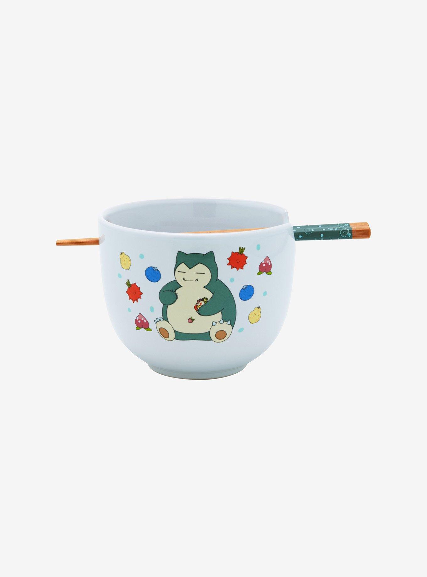 Pokémon Snorlax and Fruits Ramen Bowl with Chopsticks, , alternate