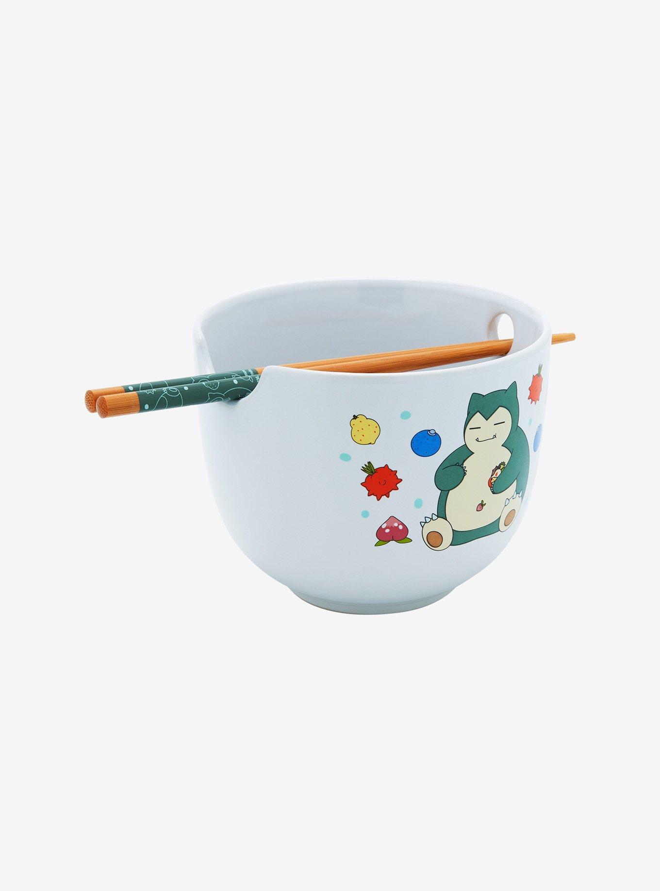 Pokémon Snorlax and Fruits Ramen Bowl with Chopsticks, , alternate