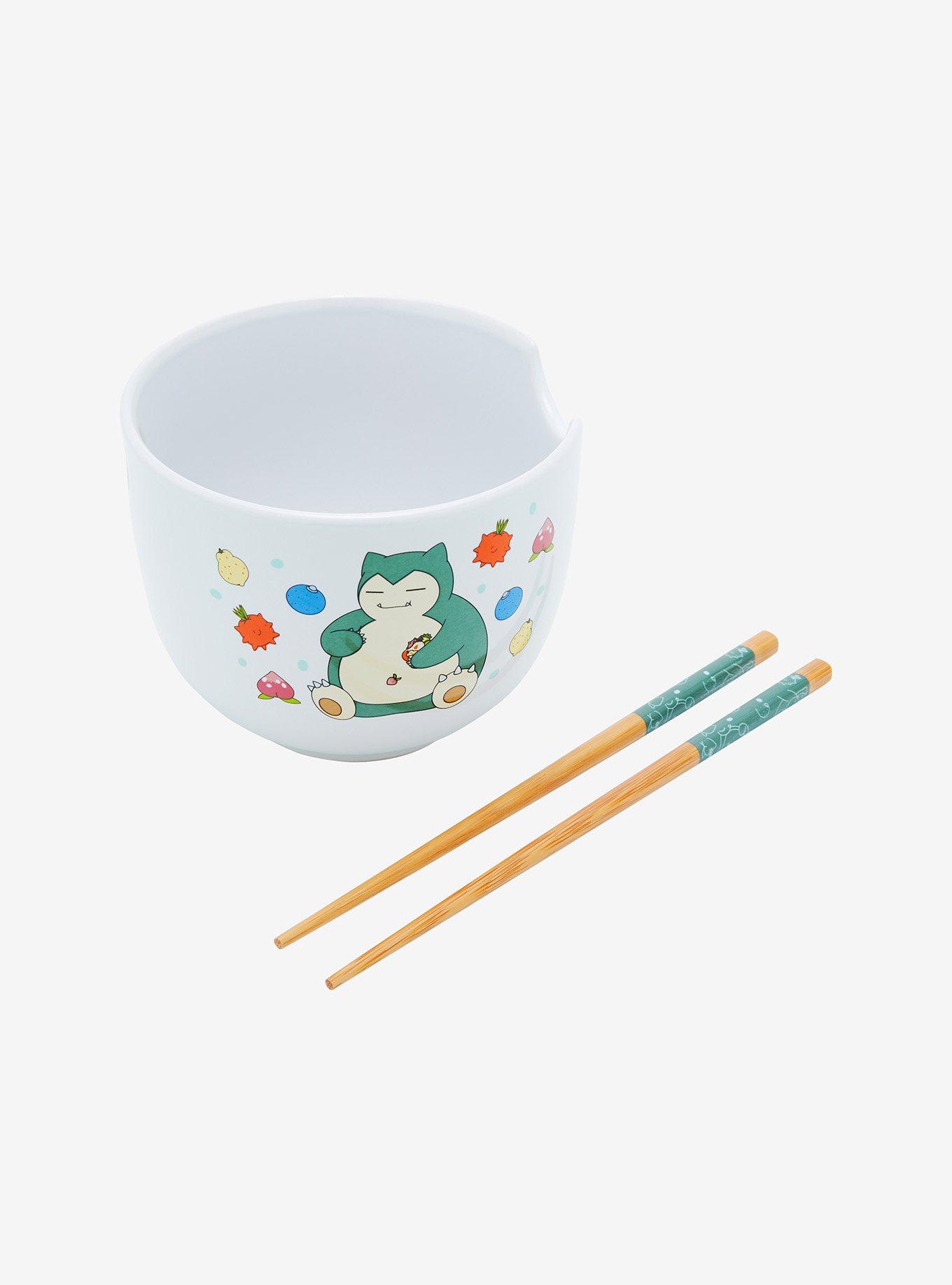 Pokémon Snorlax and Fruits Ramen Bowl with Chopsticks, , alternate