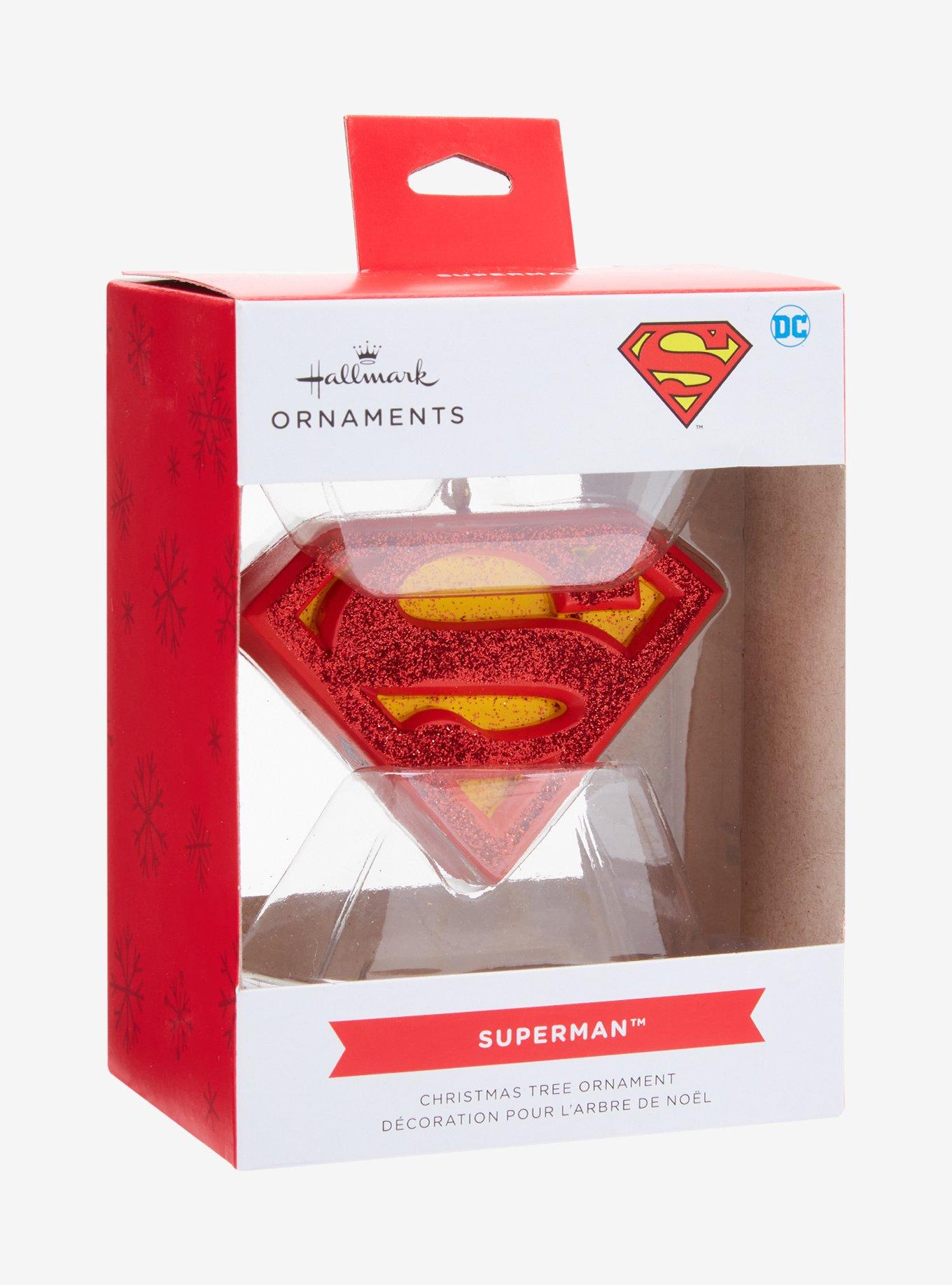 Hallmark Ornaments DC Comics Superman Glitter Logo Ornament, , alternate
