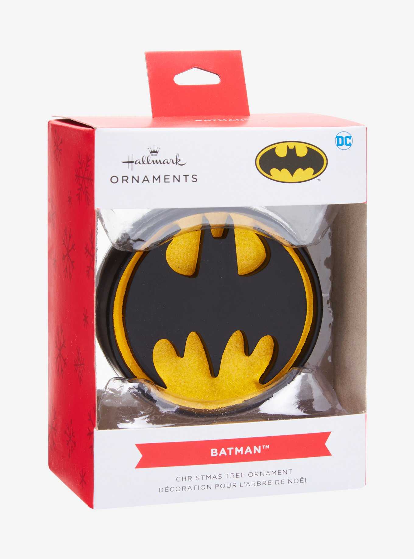 Hallmark Ornaments DC Comics Glitter Batman Symbol Ornament, , hi-res