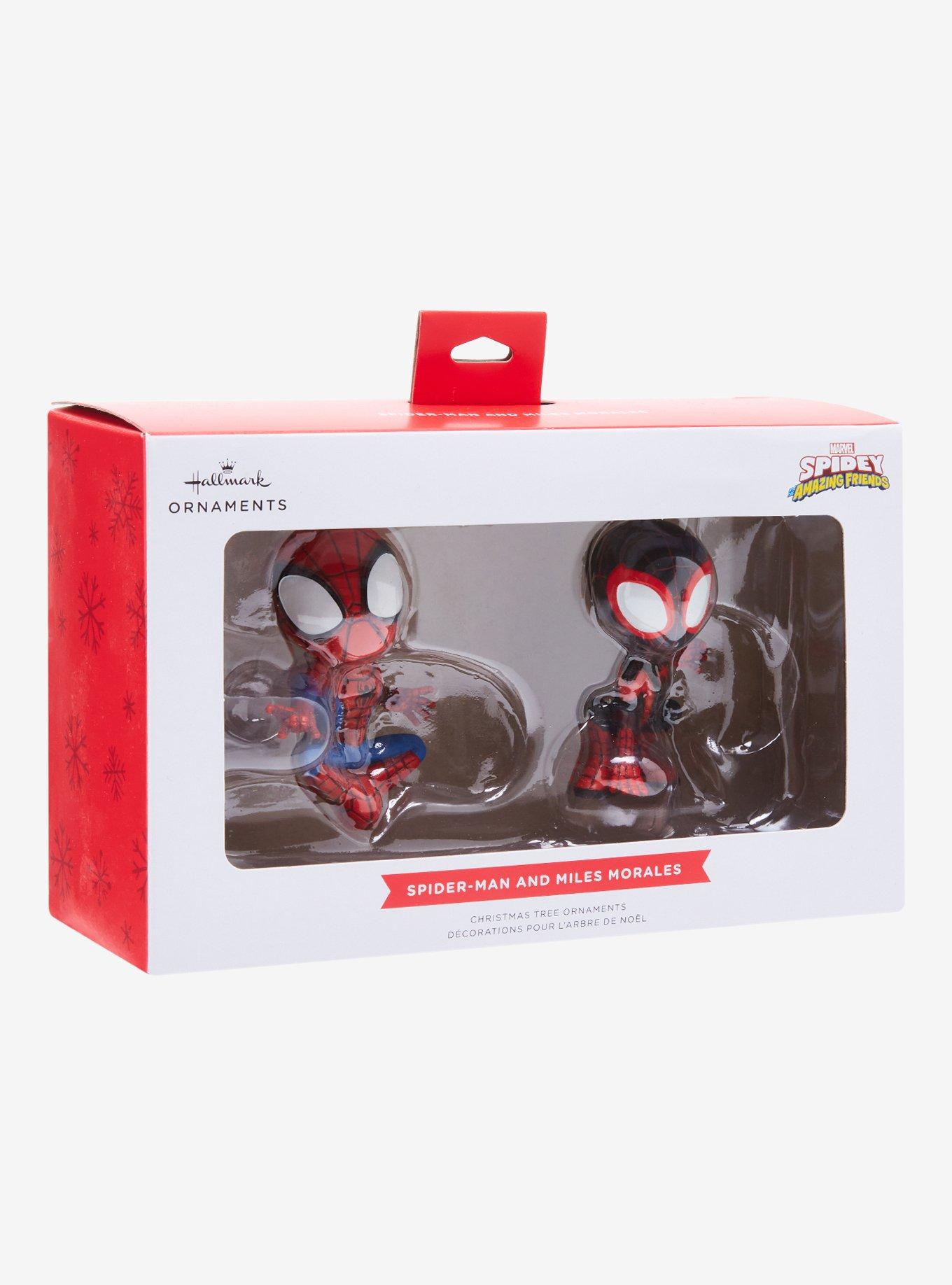 Hallmark Ornaments Marvel Spidey and His Amazing Friends Spider-Man & Miles Morales Ornament Set, , alternate