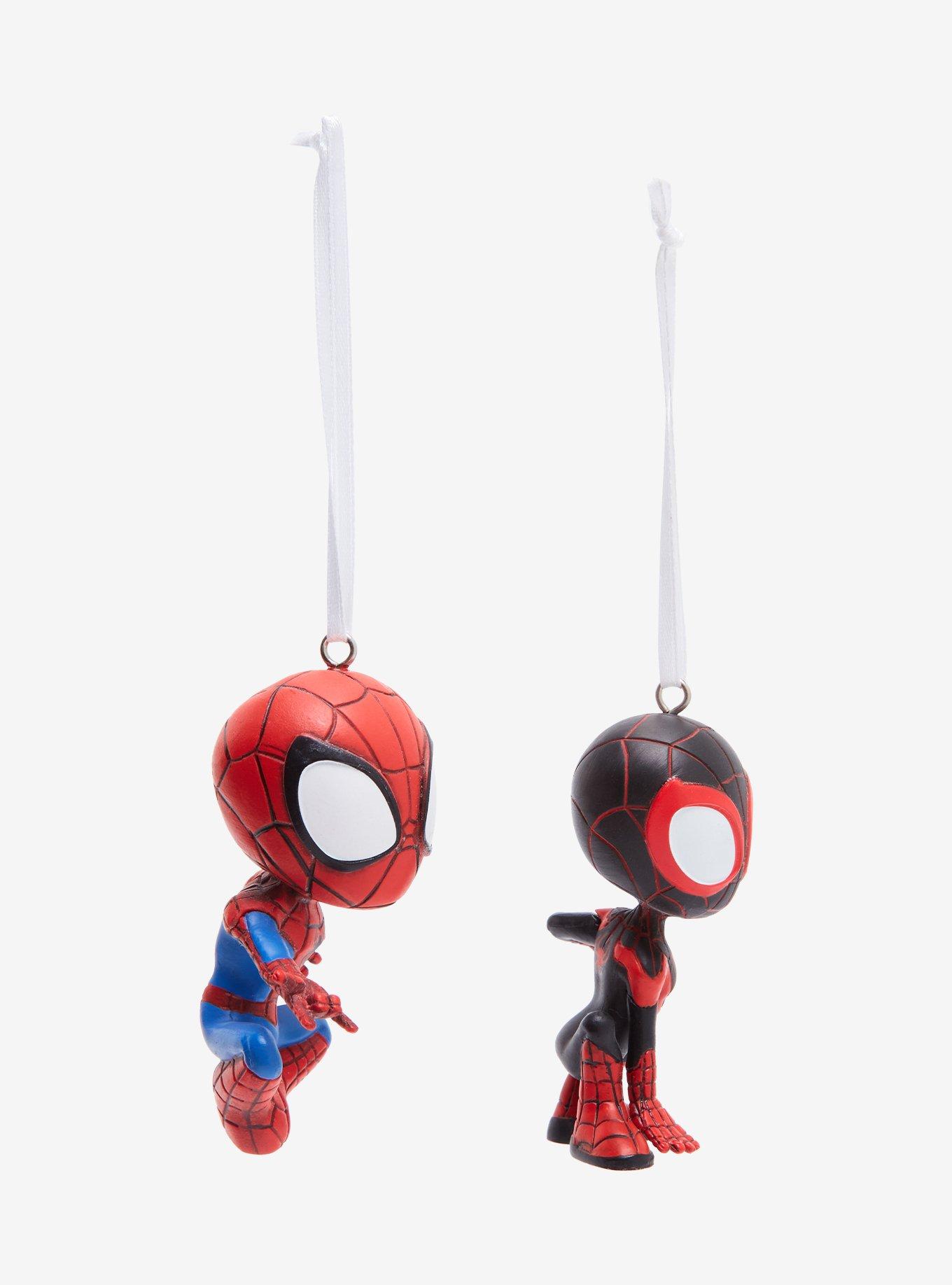 Hallmark Ornaments Marvel Spidey and His Amazing Friends Spider-Man & Miles Morales Ornament Set, , alternate