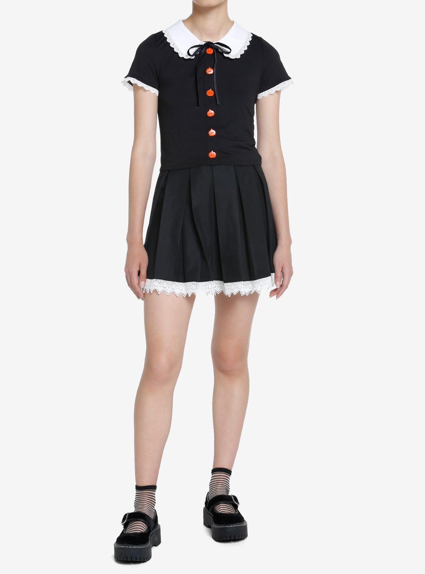 Sweet Society Pumpkin Collared Top, MULTI, alternate