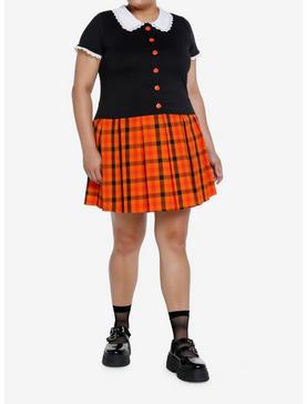 Sweet Society Pumpkin Collared Top Plus Size, , hi-res