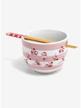 Sanrio Hello Kitty Strawberry Milk Striped Ramen Bowl with Chopsticks, , alternate