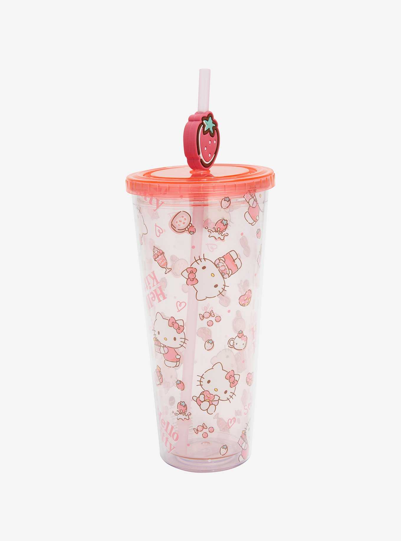 Sanrio Hello Kitty Strawberry Desserts Carnival Cup with Straw Charm, , hi-res
