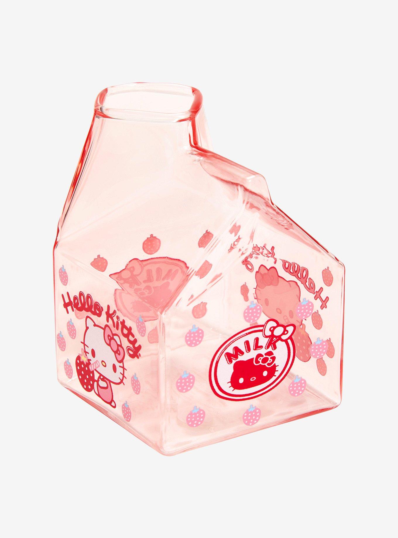 Hello Kitty Strawberry Glass Milk Carton, , alternate