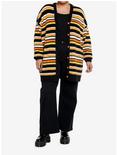 Sweet Society Candy Corn Stripe Fuzzy Cardigan Plus Size, MULTI, alternate