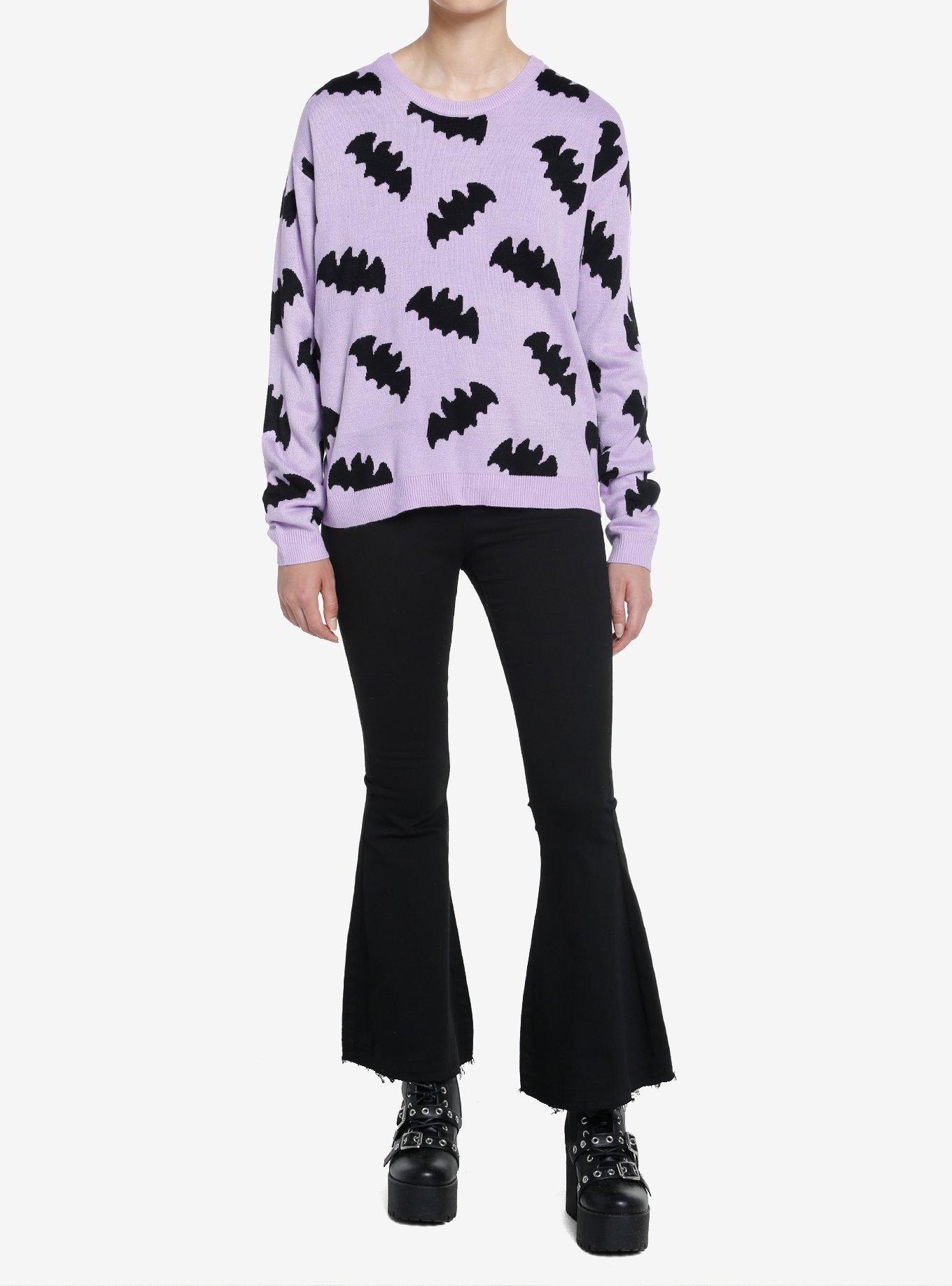 Sweet Society Purple Bats Sweater, MULTI, alternate