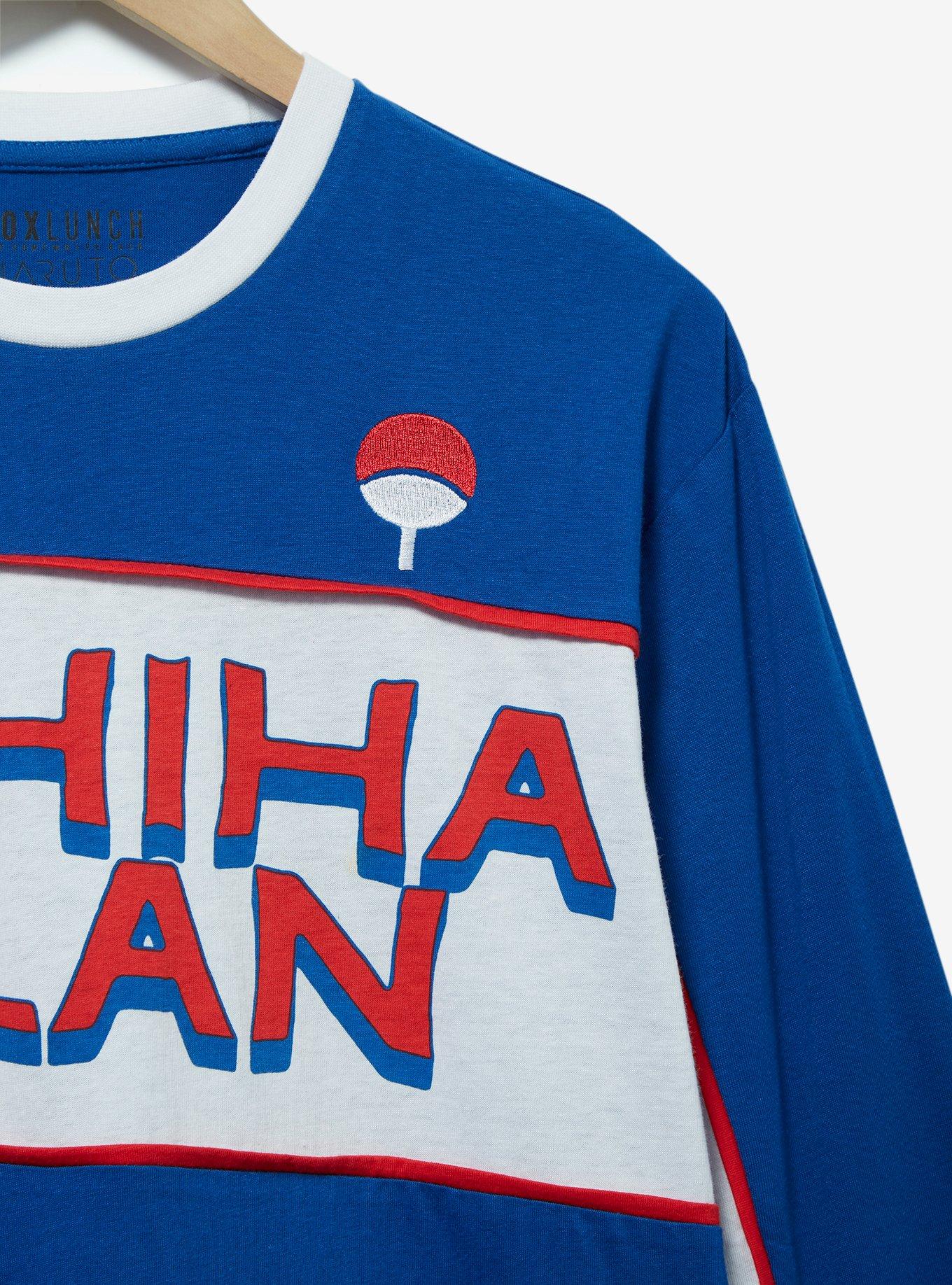 Naruto Shippuden Uchiha Clan Panel Long Sleeve T-Shirt - BoxLunch Exclusive, BLUE, alternate